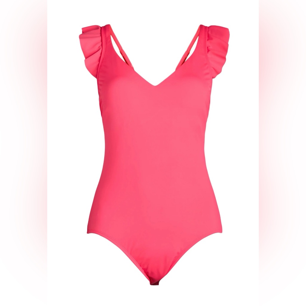 Nwt - One Piece Swimsuit With Flutter Sleeves.